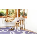 Exquisite Rugs Flatweave Purple/White 97005X8 5ft.X8ft. Rect. Rug