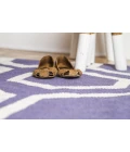 Exquisite Rugs Flatweave Purple/White 97005X8 5ft.X8ft. Rect. Rug