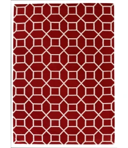 Exquisite Rugs Flatweave Red/White 97065X8 5ft.X8ft. Rect. Rug