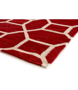 Exquisite Rugs Flatweave Red/White 97065X8 5ft.X8ft. Rect. Rug