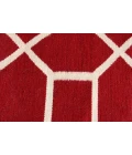 Exquisite Rugs Flatweave Red/White 97065X8 5ft.X8ft. Rect. Rug