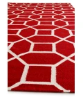 Exquisite Rugs Flatweave Red/White 97065X8 5ft.X8ft. Rect. Rug