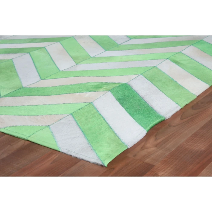 Exquisite Rugs Natural Hide White/Green 9759116X146 11ft.6in.X14ft.6in. Rect. Rug
