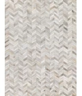 Exquisite Rugs Natural Hide White/Silver 97611X16 1ft.X1ft.6in. Rect. Rug