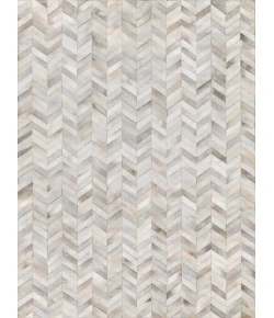 Exquisite Rugs Natural Hide White/Silver 97611X16 1ft.X1ft.6in. Rect. Rug