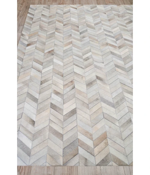 Exquisite Rugs Natural Hide White/Silver 97611X16 1ft.X1ft.6in. Rect. Rug
