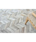 Exquisite Rugs Natural Hide White/Silver 97611X16 1ft.X1ft.6in. Rect. Rug