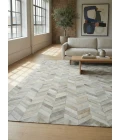Exquisite Rugs Natural Hide White/Silver 97611X16 1ft.X1ft.6in. Rect. Rug