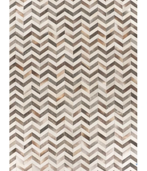 Exquisite Rugs Natural Hide White/Gray 97621X16 1ft.X1ft.6in. Rect. Rug