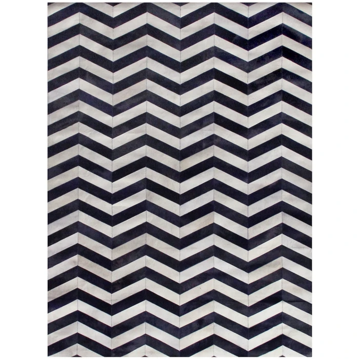 Exquisite Rugs Natural Hide Ivory/Ink 97668x10 8ft.x10ft. Rect. Rug