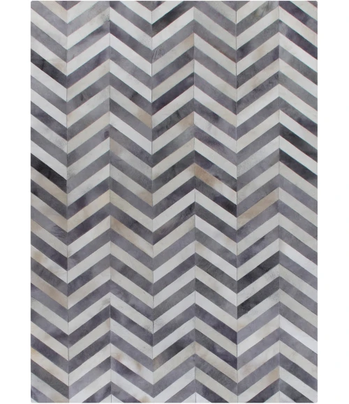 Exquisite Rugs Natural Hide Gray/Ivory 97721X16 1ft.X1ft.6in. Rect. Rug