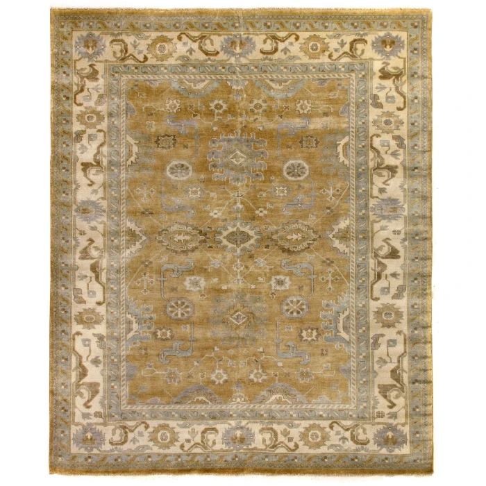 Exquisite Rugs Antique Weave Oushak Gold/Ivory 97829X12 9ft.X12ft. Rect. Rug