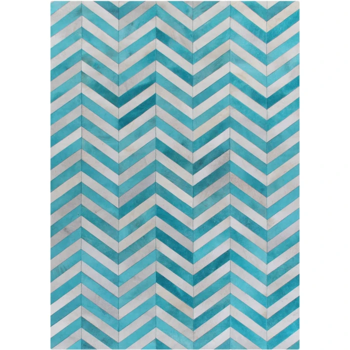 Exquisite Rugs Natural Hide Turquoise 97835X8 5ft.X8ft. Rect. Rug