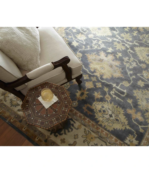 Exquisite Rugs Antique Weave Oushak Cobalt/Ivory 99348X10 8ft.X10ft. Rect. Rug