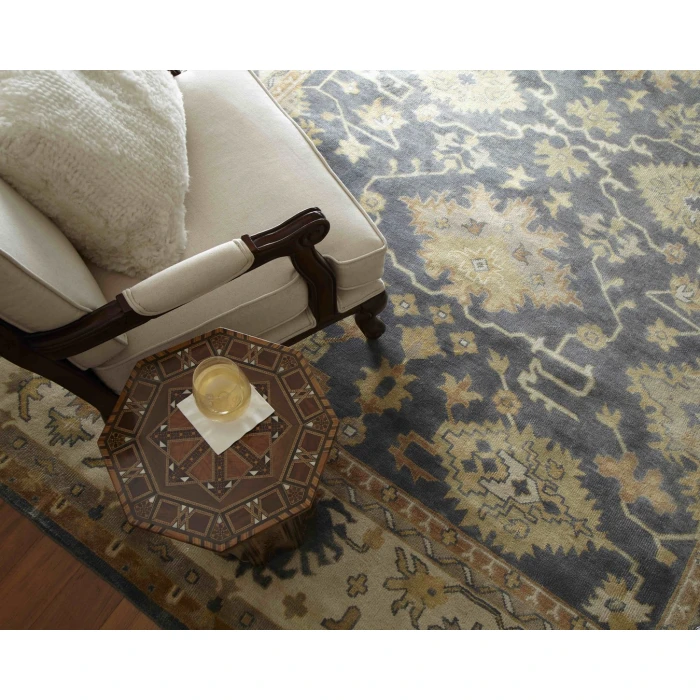 Exquisite Rugs Antique Weave Oushak Cobalt/Ivory 993412X15 12ft.X15ft. Rect. Rug