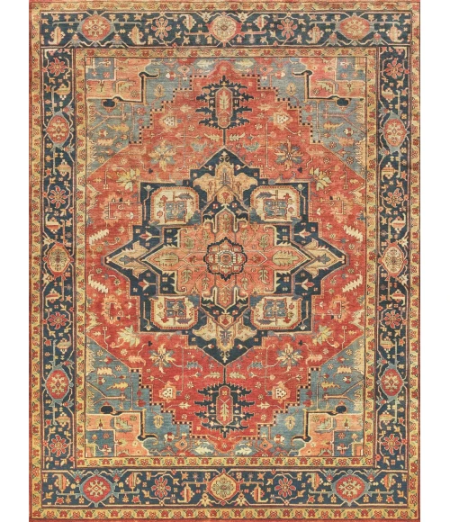 Exquisite Rugs Antique Weave Serapi Red/Blue 99716X9 6ft.X9ft. Rect. Rug