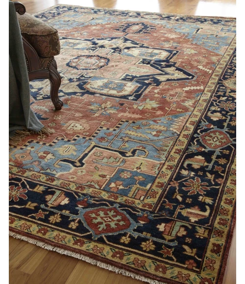Exquisite Rugs Antique Weave Serapi Red/Blue 99716X9 6ft.X9ft. Rect. Rug