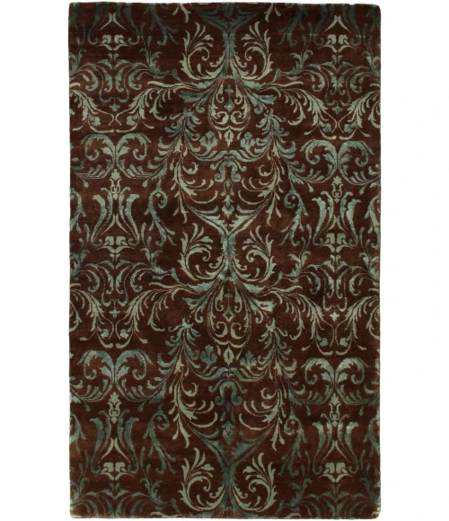 Exquisite Rugs Metro Velvet Brown/Blue EA0125X8 5ft.X8ft. Rect. Rug
