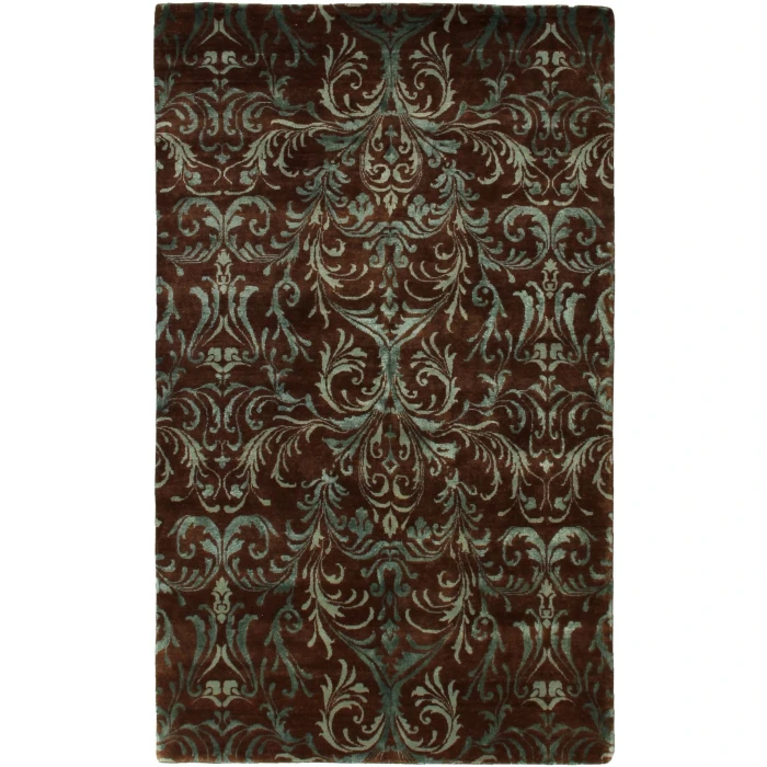 Exquisite Rugs Metro Velvet Brown/Blue EA0125X8 5ft.X8ft. Rect. Rug