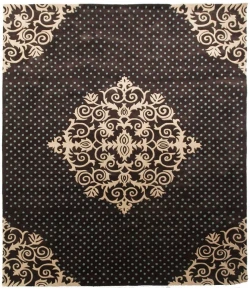 Exquisite Rugs Metro Velvet Ivory/Light Blue HD158X8 ROUND 8ft.X8ft. ROUND Round Rug