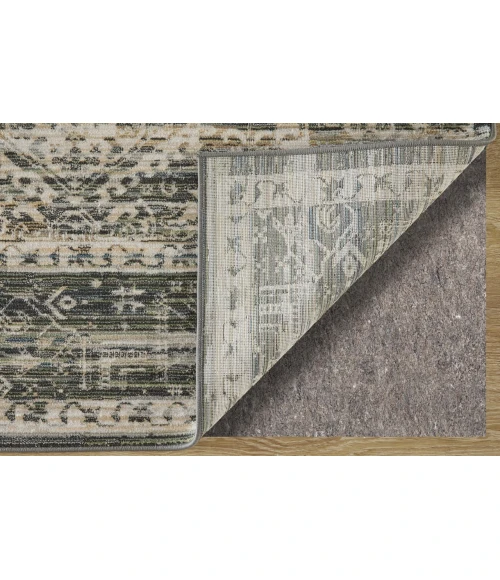Feizy Augustine Black/Ivory/Green AUG39TUF 9ft. x 12ft. Rect. Rug