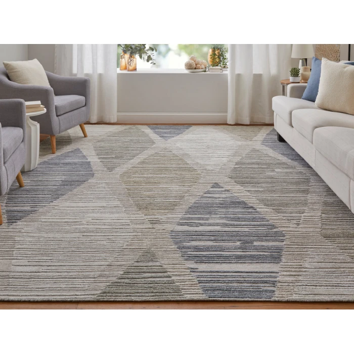 Feizy Elias IVORY/BLUE ELS69FWF 2 ft. 9 in. X 8 ft. Rectangle Rug