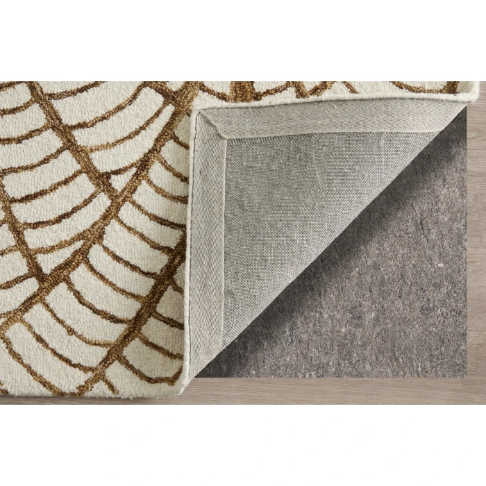 Feizy Wallace White/Brown WAL8A44F 12 ft. X 15 ft. Rect. Rug