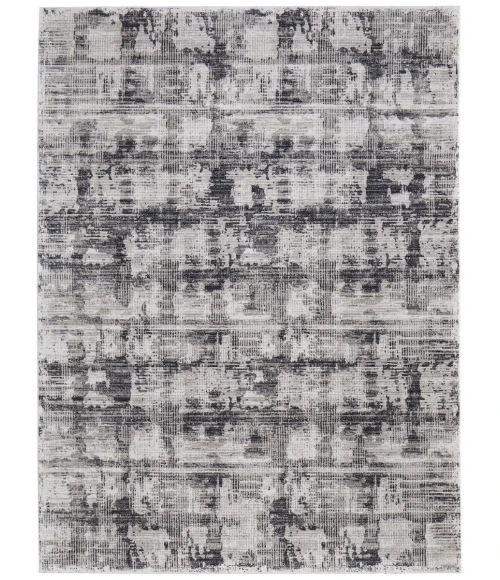 Feizy Sonora GRAY/IVORY SNR39NYF 6 ft. 7 in. X 9 ft. 6 in. Rectangle Rug