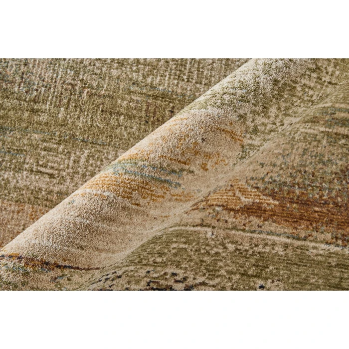 Feizy Pearson Green/Ivory/Brown PRS39SBF 2ft.6in. x 7ft.3in. Rect. Rug