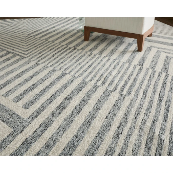 Feizy Wallace Gray/Ivory WAL8A42F 12 ft. X 15 ft. Rect. Rug