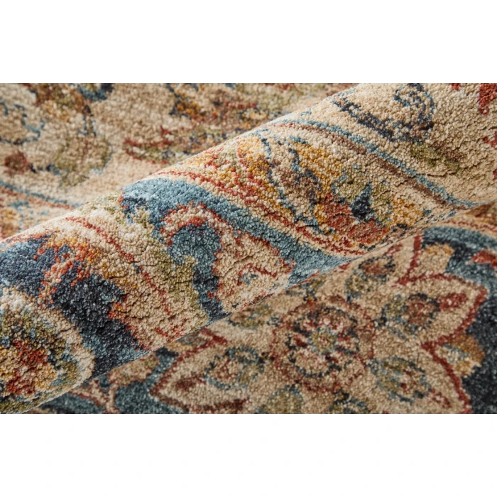 Feizy Pearson Ivory/Tan/Blue PRS39SEF 5ft. x 7ft.6in. Rect. Rug