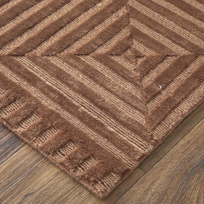 Feizy Channels CINNAMON 2877276F 4 ft. X 6 ft. Rectangle Rug