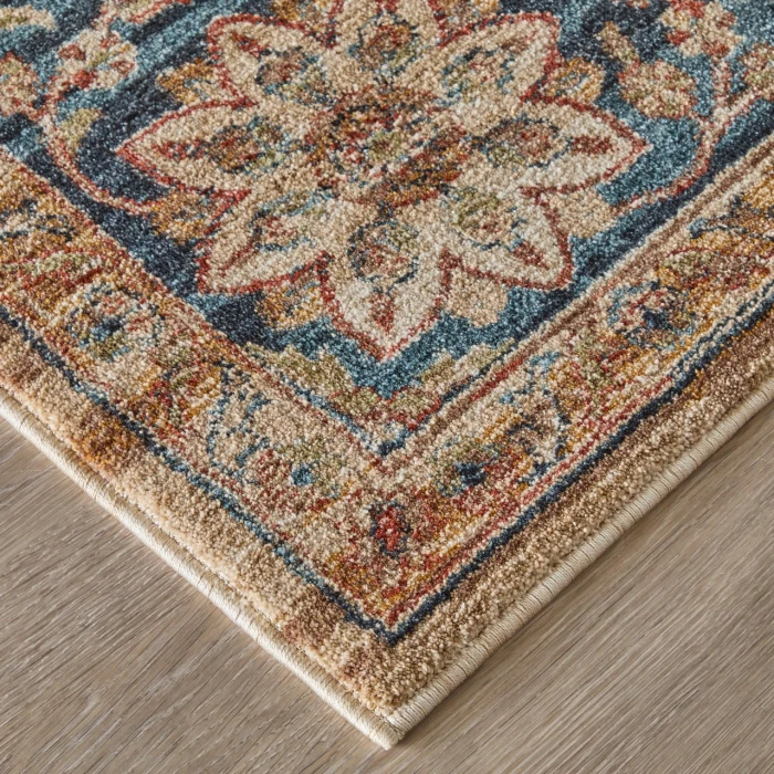 Feizy Pearson Ivory/Tan/Blue PRS39SEF 5ft. x 7ft.6in. Rect. Rug