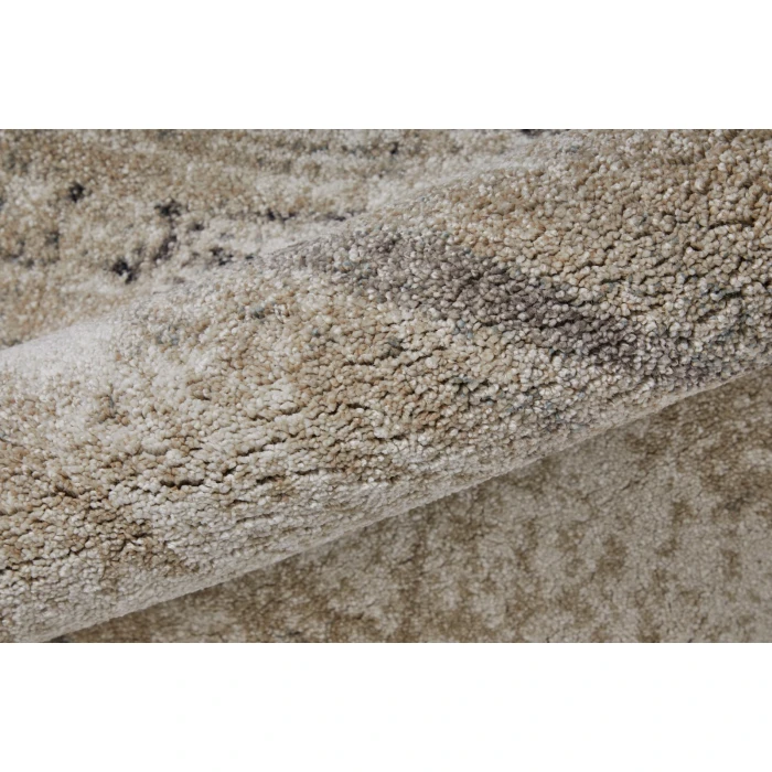 Feizy Skyview Gray/Ivory/Taupe SKV39QAF 5 ft. X 7 ft. 6 in. Rect. Rug