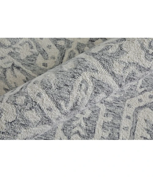 Feizy Belfort Gray/White 8698A27F 5 ft. X 8 ft. Rect. Rug