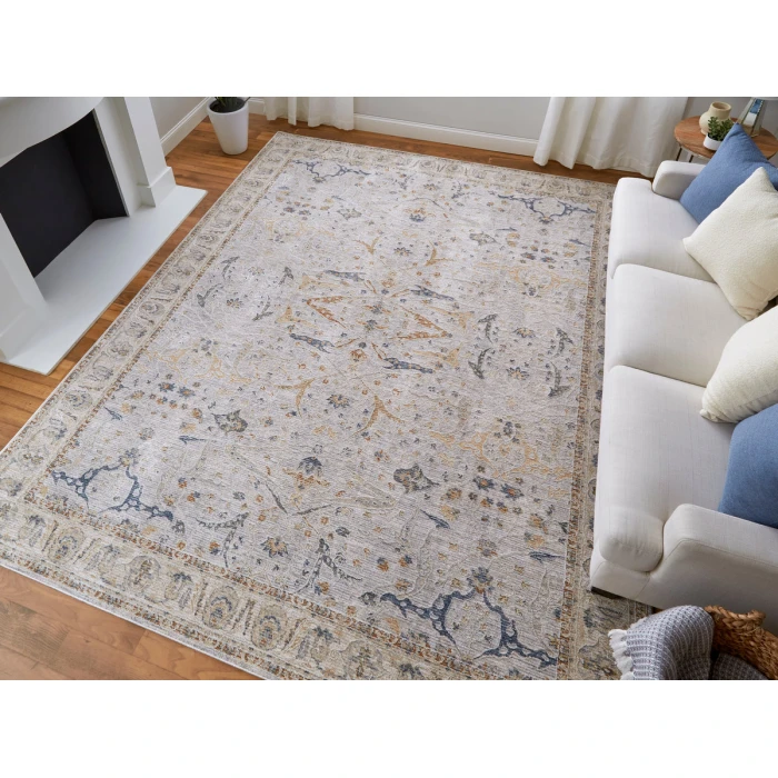 Feizy Pasha IVORY/MULTI PAS39M4F 5 ft. X 7 ft. 6 in. Rectangle Rug