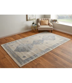 Feizy Camellia BLUE/IVORY CMA39K9F 4 ft. 3 in. X 6 ft. 3 in. Rectangle Rug
