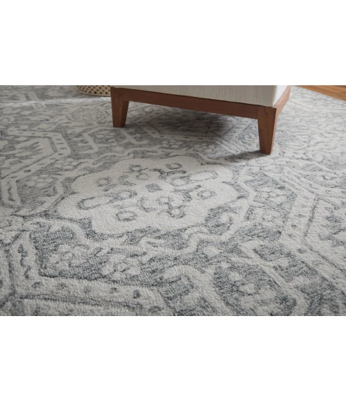 Feizy Belfort Gray/White 8698A27F 5 ft. X 8 ft. Rect. Rug
