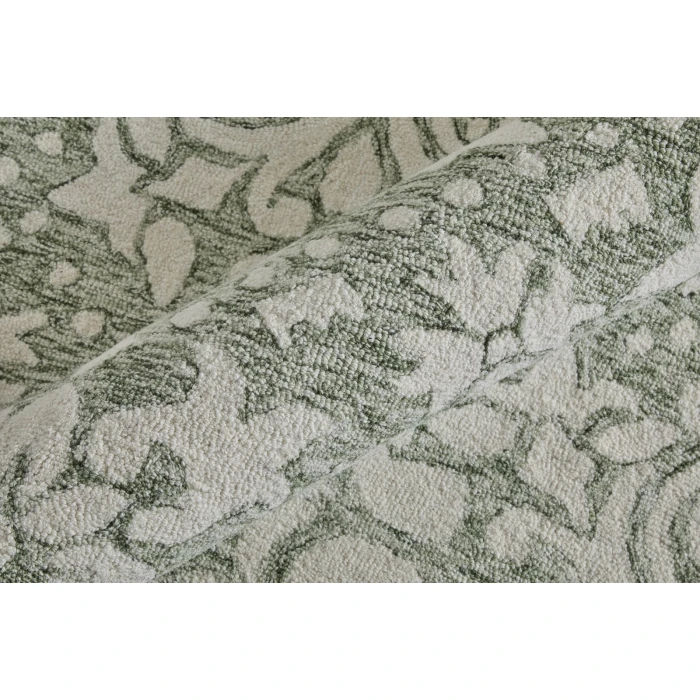 Feizy Belfort Ivory/Green 8698A28F 12 ft. X 15 ft. Rect. Rug