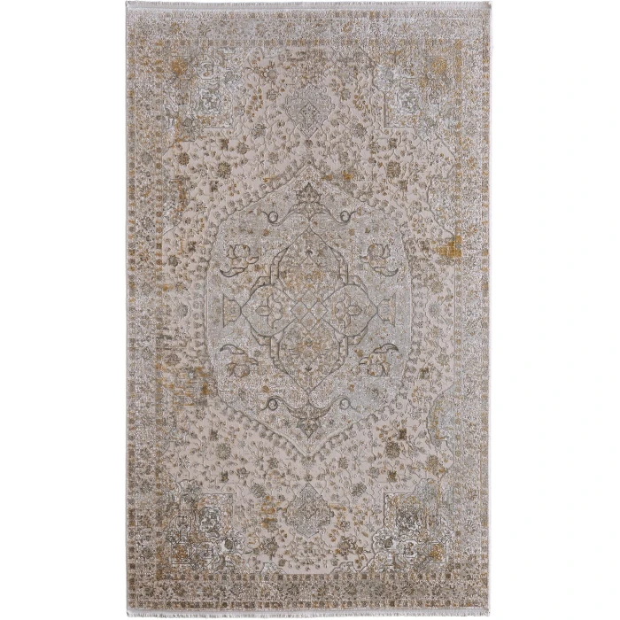 Feizy Cadiz Ivory/Gray/Gold 86639T0F 11ft.6in. x 14ft.6in. Rect. Rug