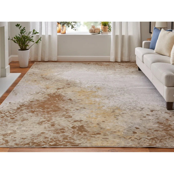Feizy Waldor IVORY/GOLD 73539NCF 2 ft. 10 in. X 7 ft. 10 in. Rectangle Rug