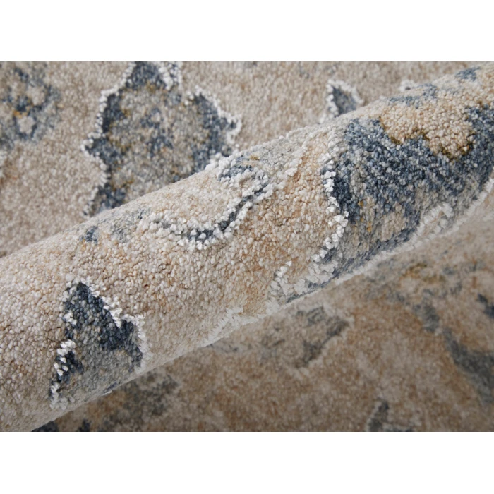 Feizy Pasha BEIGE/BLUE PAS39M7F 2 ft. X 3 ft. Rectangle Rug