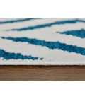 Feizy Saphir Mira TEAL/WHITE 6803490F 9 ft. 8 in. X 12 ft. 7 in. Rectangle Rug