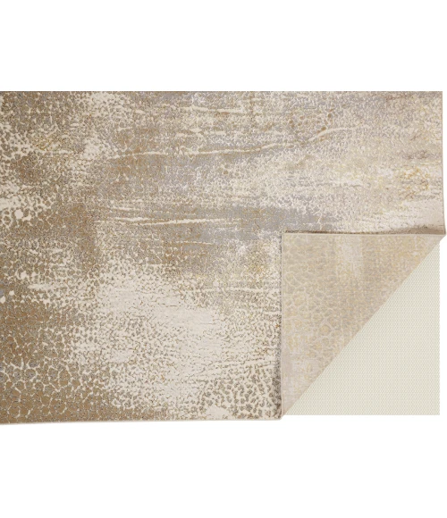 Feizy Aura IVORY/GOLD AUR3739F 5 ft. X 7 ft. Rectangle Rug
