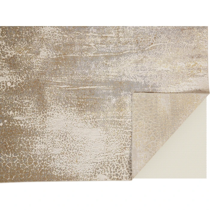 Feizy Aura IVORY/GOLD AUR3739F 5 ft. X 7 ft. Rectangle Rug