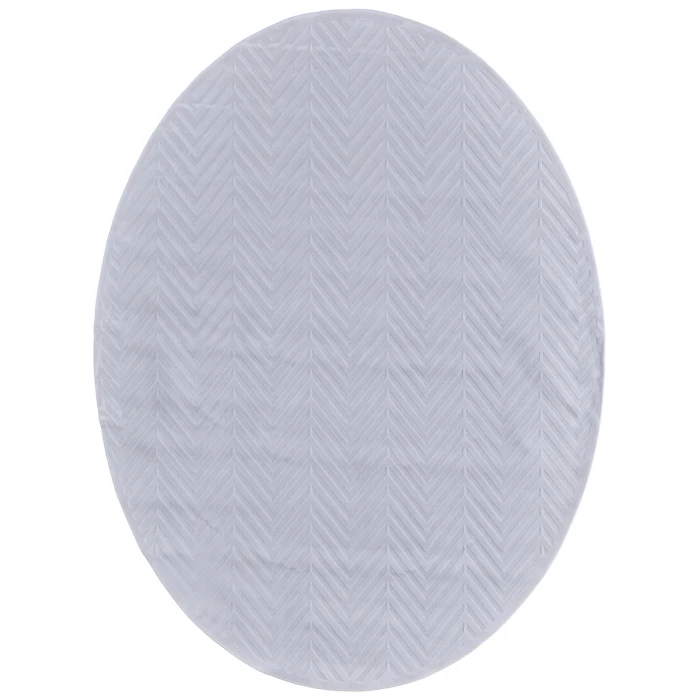 Feizy Saphir Mira WHITE/WHITE 6803489F 7 ft. 6 in. X 7 ft. 6 in. Round Rug