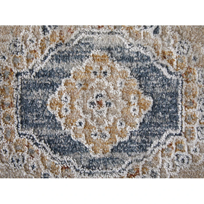 Feizy Pasha BEIGE/BLUE PAS39M5F 6 ft. 7 in. X 9 ft. 6 in. Rectangle Rug