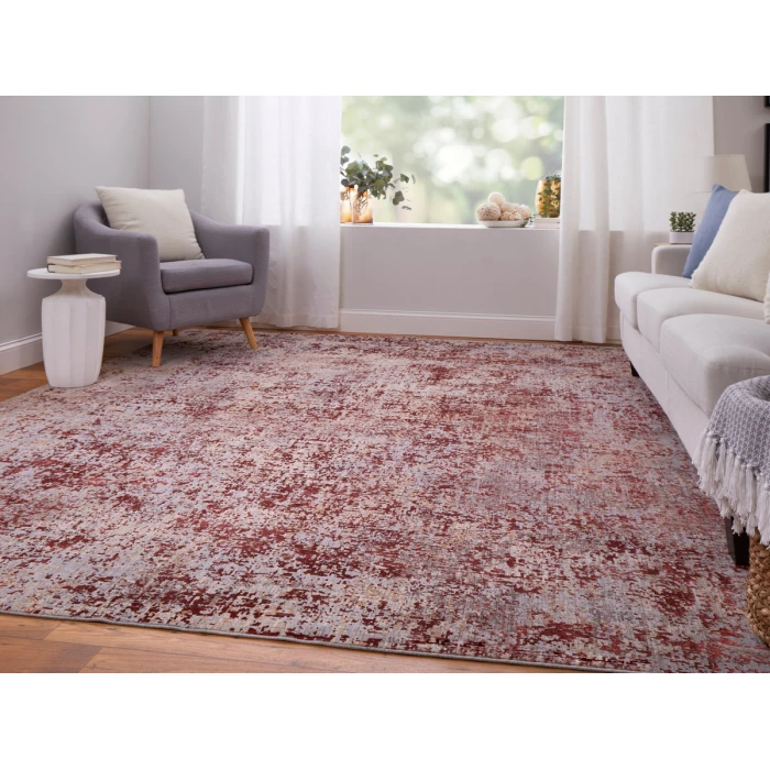 Feizy Pryor RED/MULTI PRY39NGF 6 ft. 7 in. X 9 ft. 6 in. Rectangle Rug