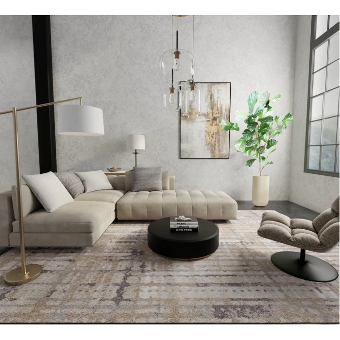 Feizy Skyview Brown/Tan/Ivory SKV39QBF 9 ft. X 12 ft. Rect. Rug