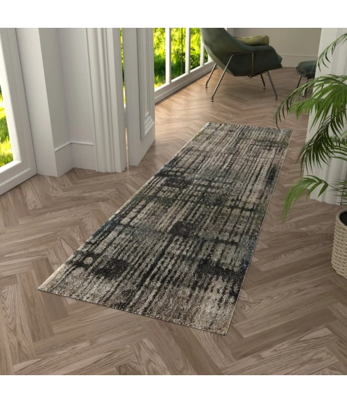 Feizy Skyview Gray/Black/Ivory SKV39QBF 2 ft. 6 in. X 7 ft. 3 in. Rect. Rug
